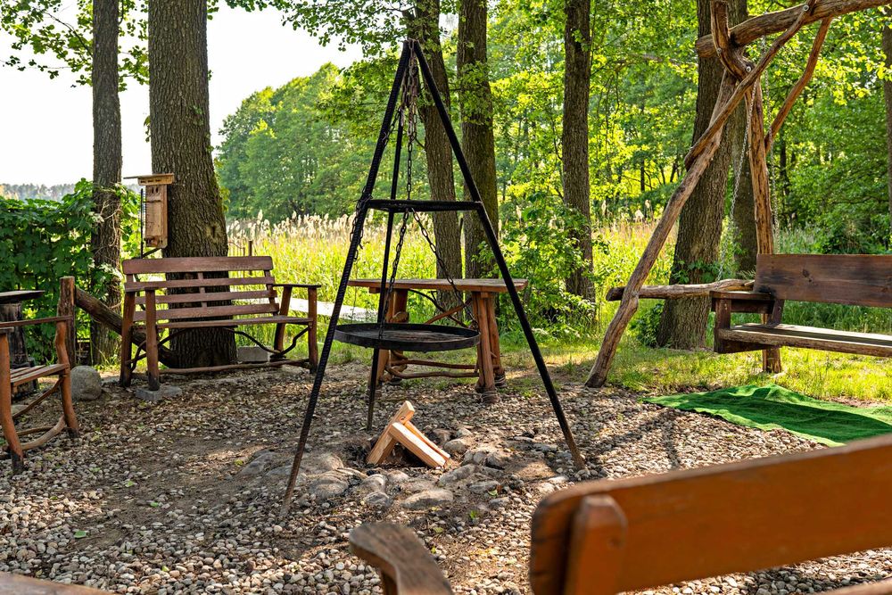 mazury, jezioro, sauna, balia, widok, łódka, pomost, dom