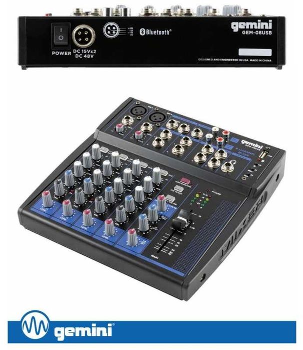 Mesa De Mistura 8 Canais USB/BT/Phantom GEMINI