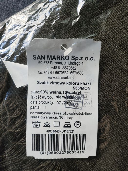 Szalik zimowy galowy  535/MON