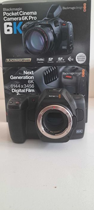Kamera-aparat 6k - Blackmagic Kamera/Aparat filmującą 6K (CINECAMPOCHDEF06P) +NP-F570 - [Brak baterii]