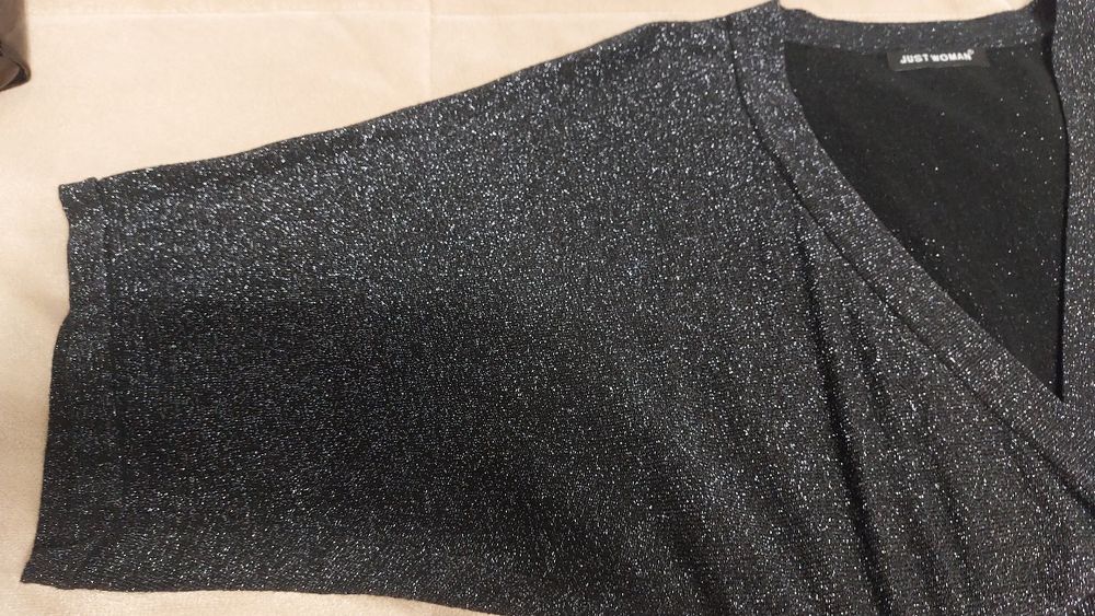 Vestido novo preto com brilho