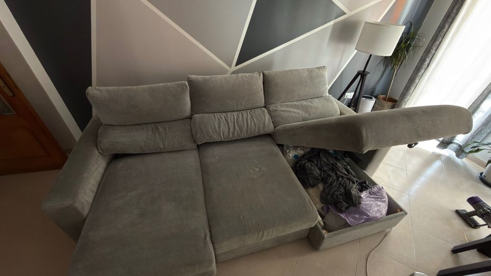 Sofá 3 lugares c/chaise longue (ESKILSTUNA - IKEA)