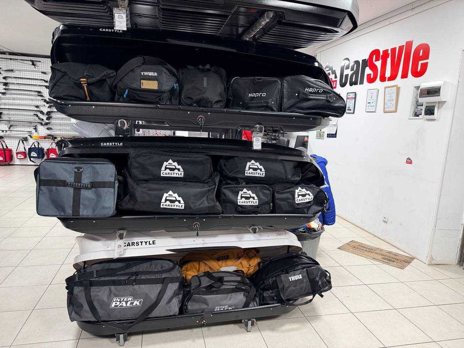 Сумки для автобоксів на дах авто Thule Hapro Carstyle Inter Pack багажник дорожні GoPack 8002 8004 8006 Chasm Duffel 30-130 літрів