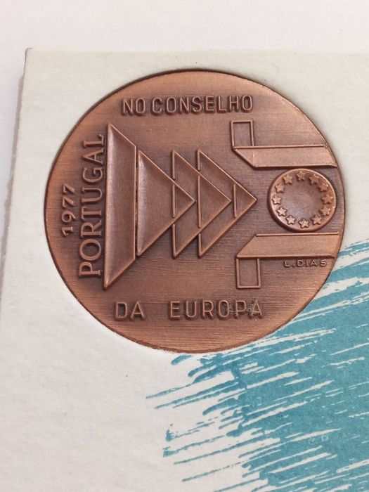 Filo-Medalhística - Entrada de Portugal para o Conselho da Europa