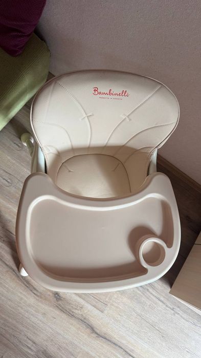 Стільчик для годування Bambinelli Classic сіро-бежевий