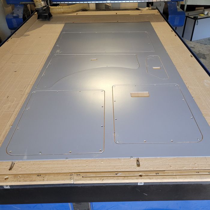 Podłoga, zabudowa Ford Transit Custom, płyta antypoślizgowa sklejka