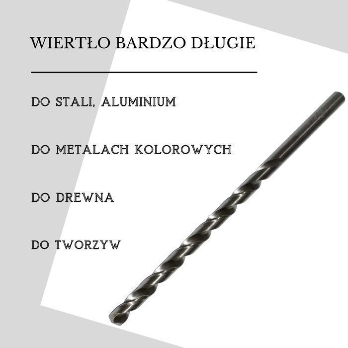Wiertło bardzo długie HSS 3,2x250 mm – NWKp-3. DIN 1869.