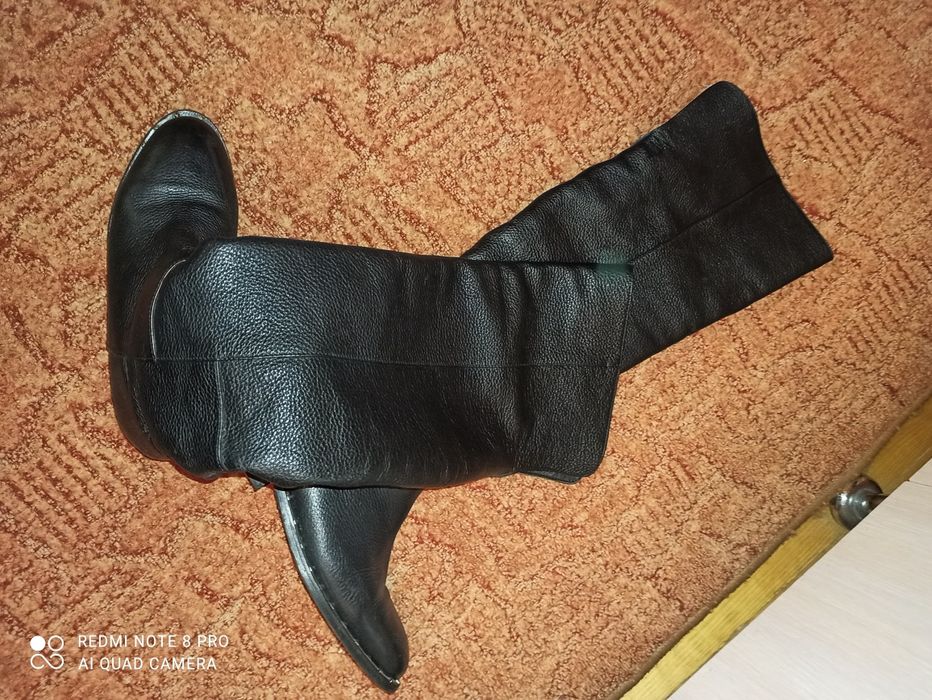 Зимние сапоги кожа