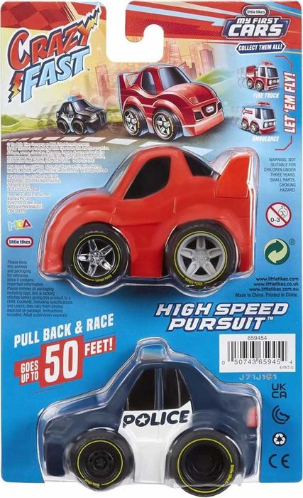 Little Tikes Crazy Fast Cars Szybki Pościg 2-pak samochodziki 2+