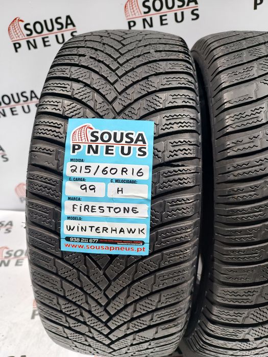 2 pneus semi novos 215-60R16 firestone - Oferta dos portes