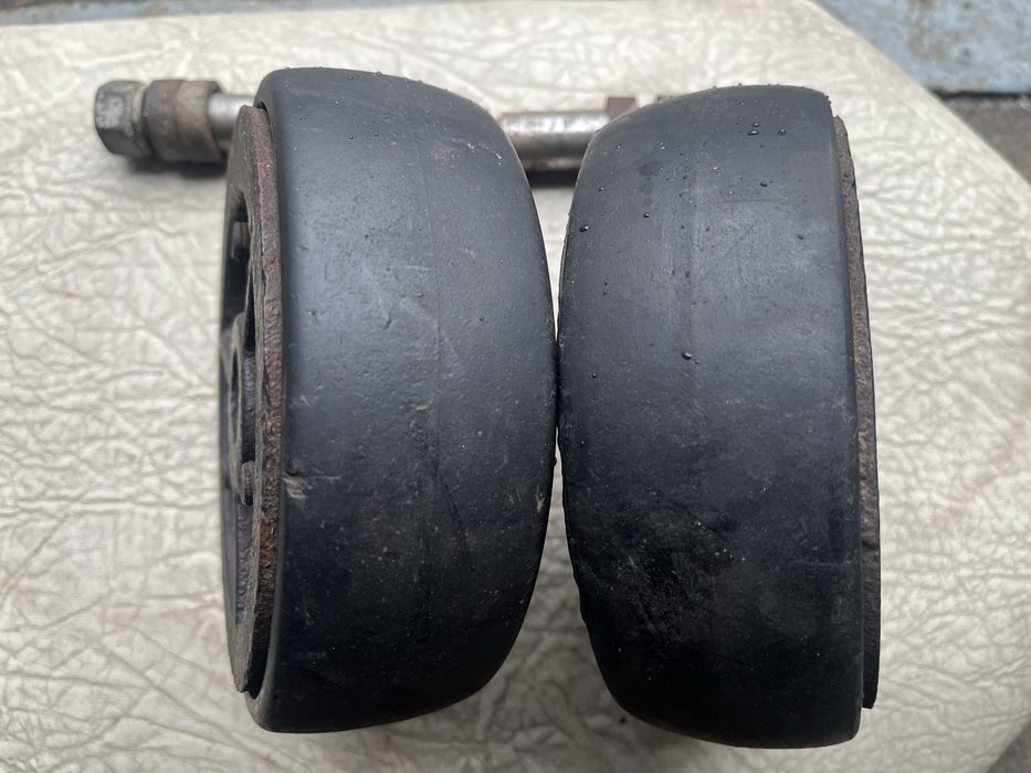 Колесо с литой резиной 15.5см/5.5см на тележку тачку усиленное мощное