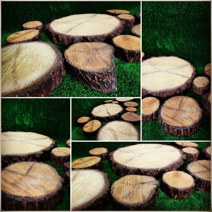 Plaster sosny, drewno betonowe, plastry ozdobne, plastry, Poznań