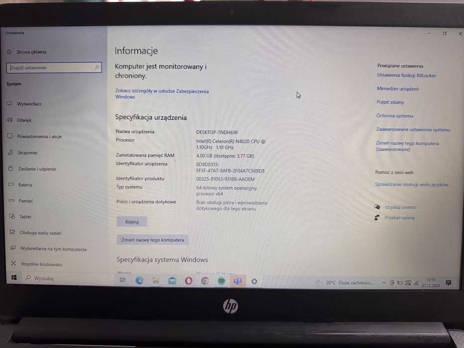 Laptop HP Deskop - TND61R