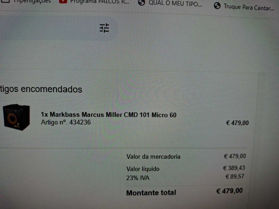 Coluna Mark Bass amplificada para guitarra baixo. Como novo