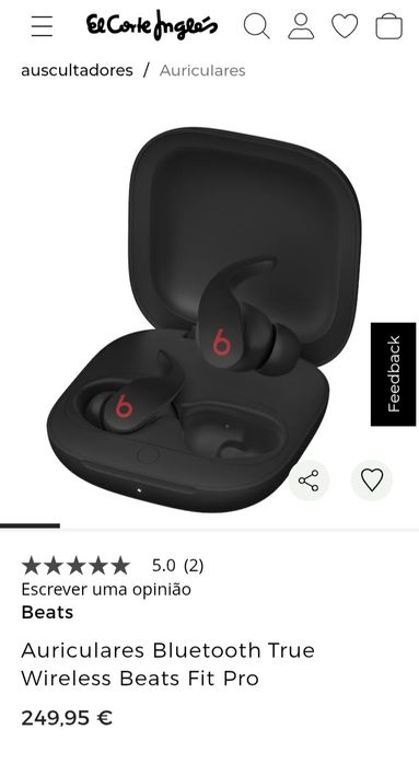 Auriculares Bluetooth True Wireless BEATS Fit Pro