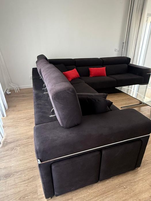 SOFA PRETO 5 lugares e sofa cama