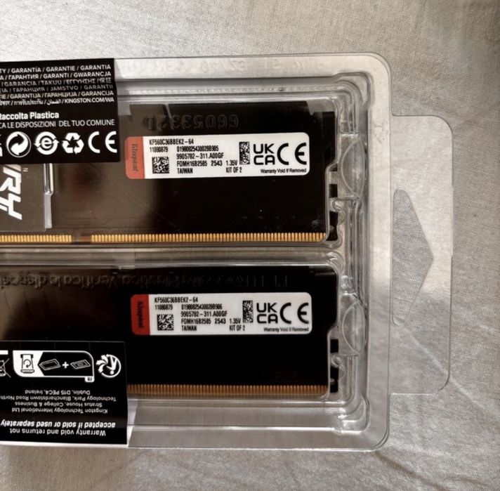 Модуль памʼяті для компʼютера DDR5 64GB (2x32GB) 6000 MHz Beast Black