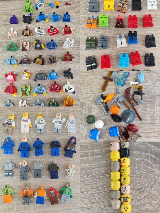 Figurki i elementy figurek Lego duży zestaw