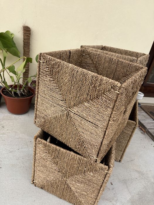 Cubos / cestos de arrumação palha Ikea
