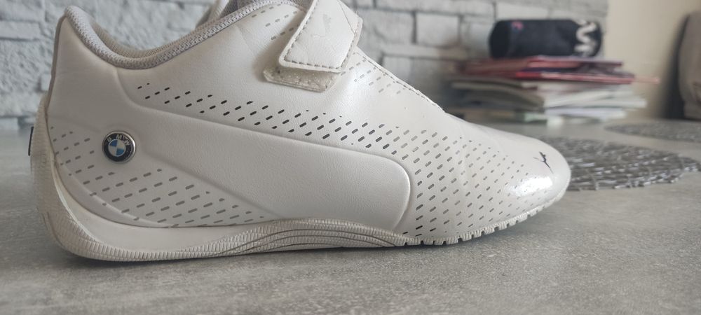 Buty puma 34 skóra białe rzep