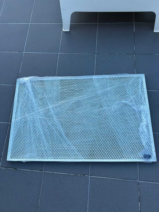 Escrivaninha  100x50 cm em aço branco com estante gaveta de apoio