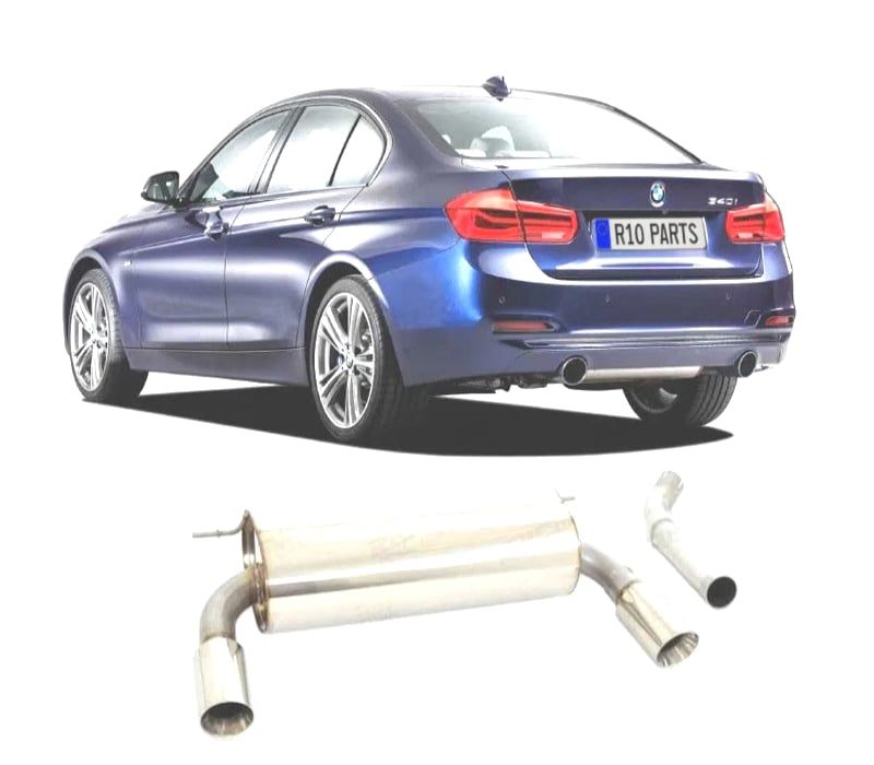 LINHA DE ESCAPE ESPORTIVO BMW F30 316 320 325 LOOK M DUPLA SAÍDA