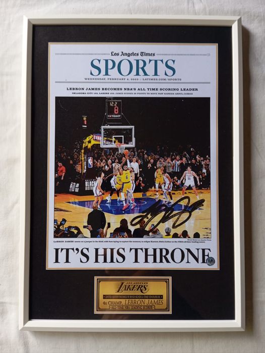 Moldura NBA’s All-Time Scoring Leader -  Lebron James Los Angeles Lake