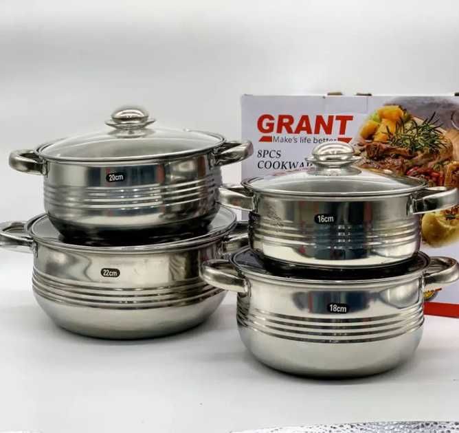 Набор посуды Кастрюли 4шт Grant UN7020 нержавеющая сталь термостойкие