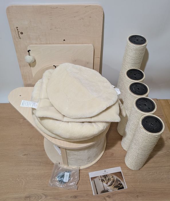 Natural Paradise Drapak dla Kota Magnolia L Kremowy 78x81x137cm DUŻY