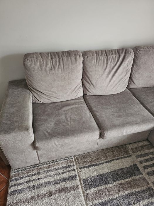 Sofa 2 lugares +chaise long com arrumação