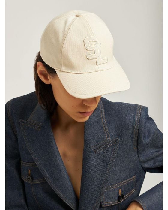 Saint Laurent оригінал Італія бежева жіноча бейсболка кепка