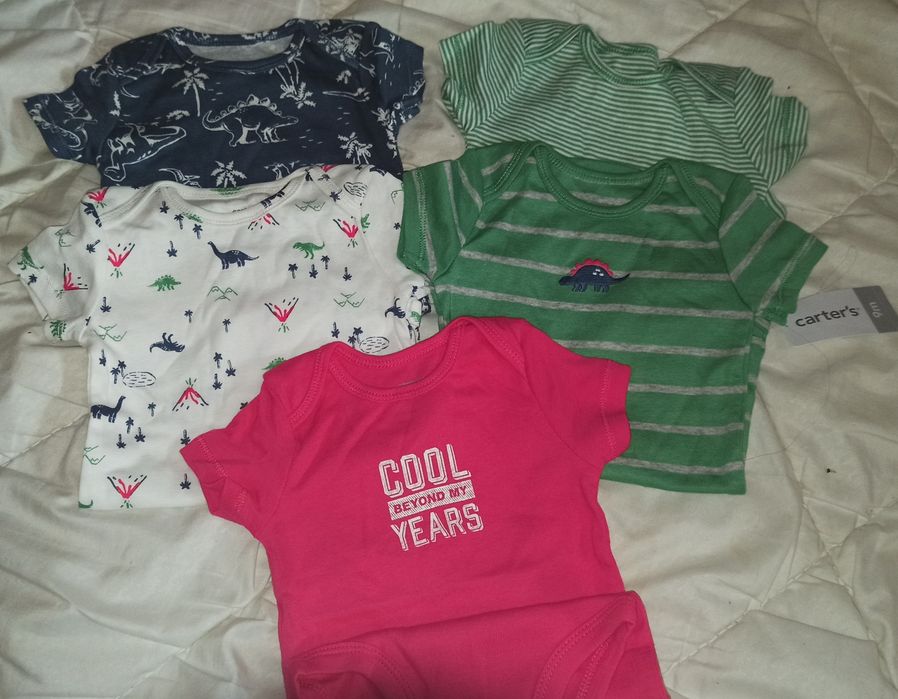Качественные комплект детская одежда 5 шт боди комплект Carter's 9 мес