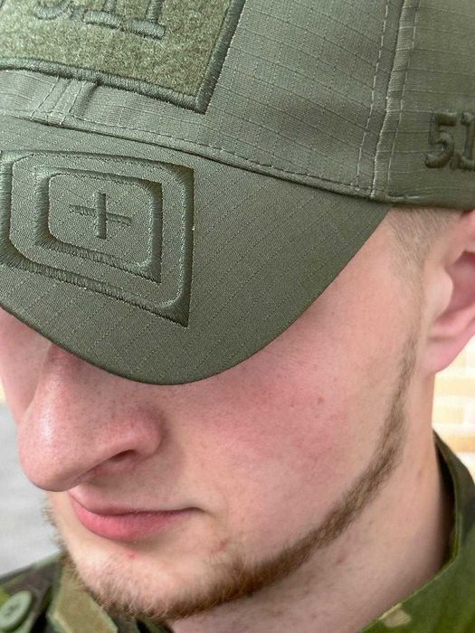 Тактична військова чоловіча легка літня Кепка Бейсболка 5.11 Олива