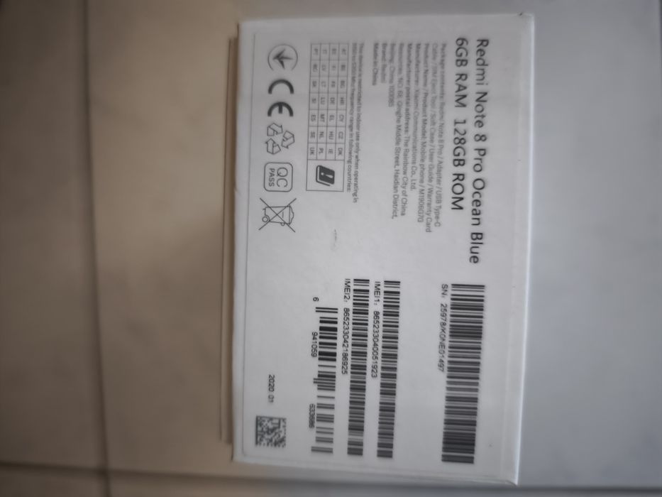 Xiaomi redmi note 8 pro Ocean Blue , usado