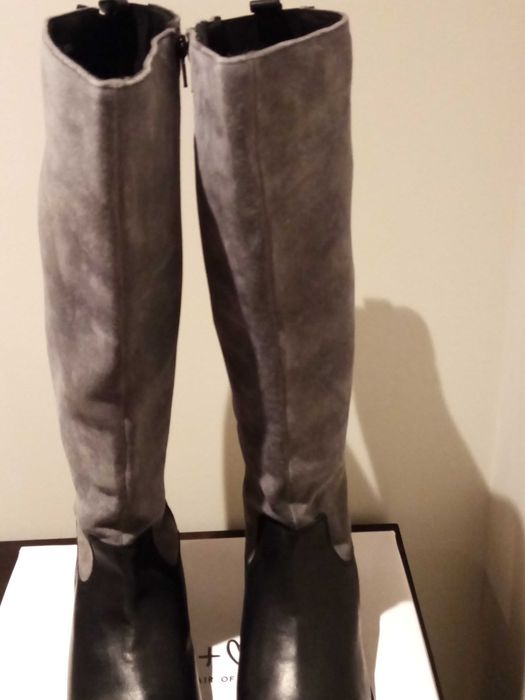 Botas altas SHEEGO XL cinza e preto 38