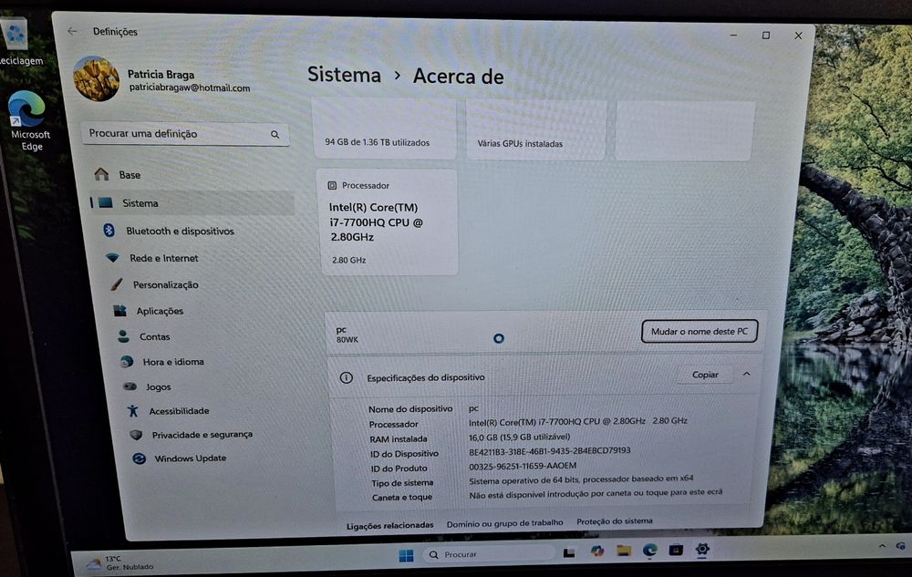 Pc gamer  legion  core i7