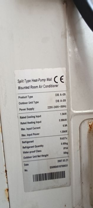 Ar condicionado usado a fincionar