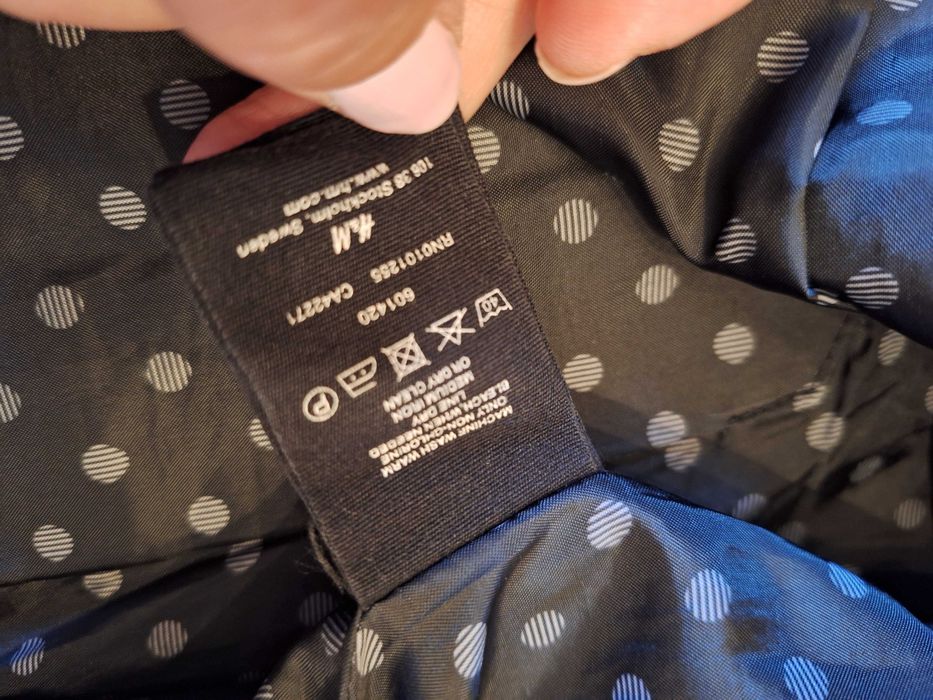 H&M Płaszcz trencz roz 38/40 oladna mocna czerń