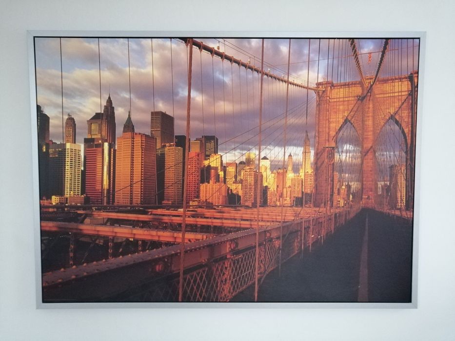 Duży obraz IKEA VILSHULT 140x100cm New York Brooklyn Bridge
