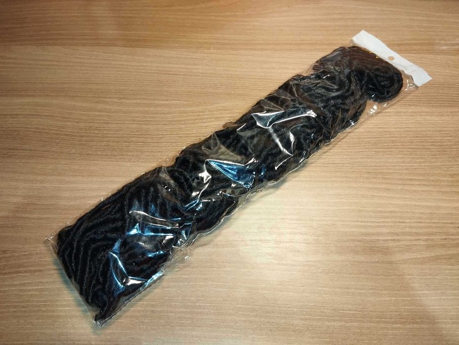 Peruka - Doczepki - Włosy - Treska - Czarne - 40 cm