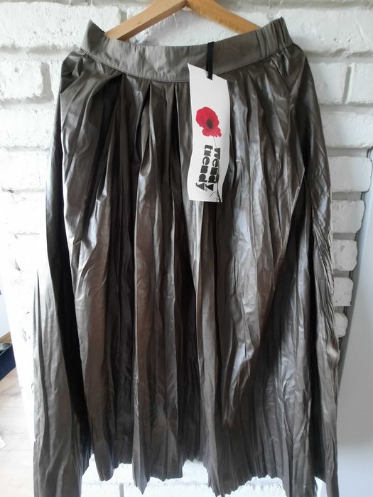 Spódnica ekoskóra oliwka- Wendy Trendy