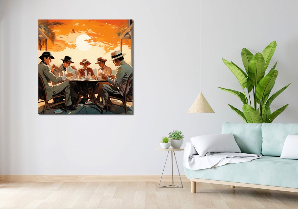 Obraz 100x100cm Posiedzenie w Tropikach
