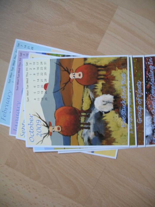 Stary kalendarz Scrapbooking decoupage prace plastyczne plastyka