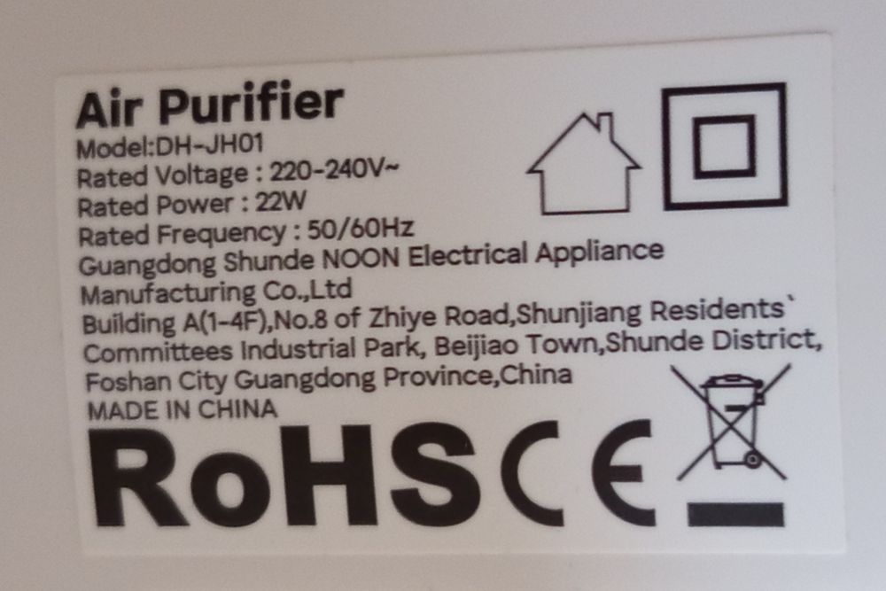 Purificador de ar Conopu com placa principal queimada
