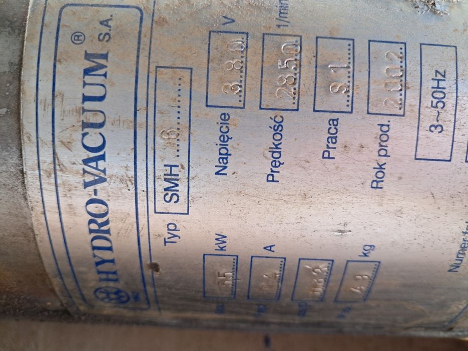 Pompa głębinowa Omnigena i Hydrovacum