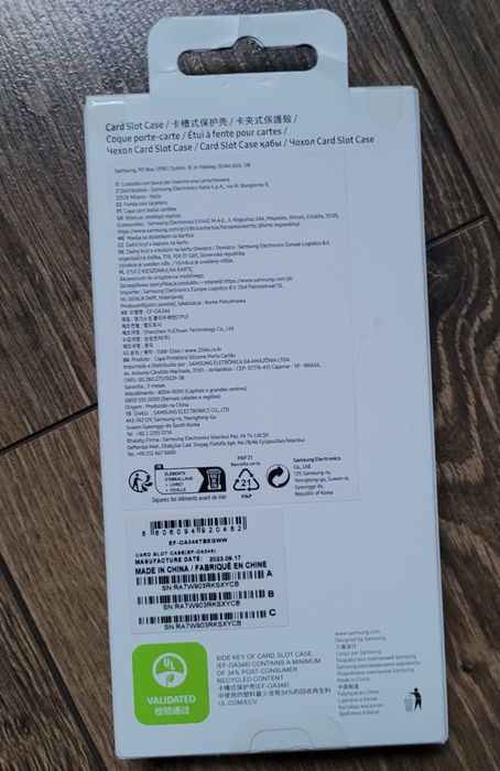 zestaw 2x Samsung etui plecki do Galaxy A34 5G czarne plastik z kieszonką NOWE