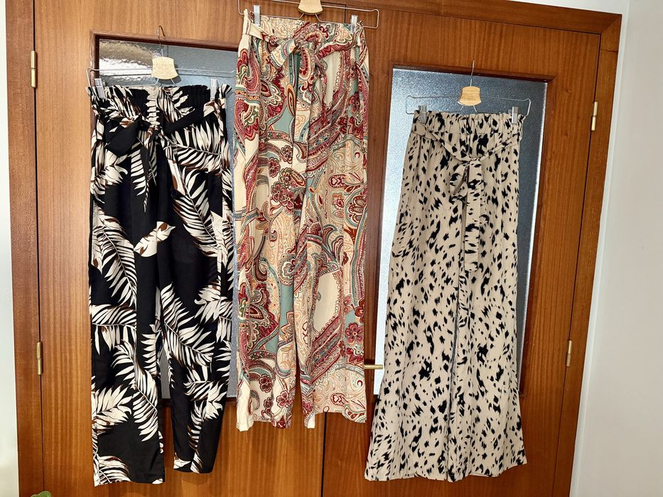 3 pares de calças largas