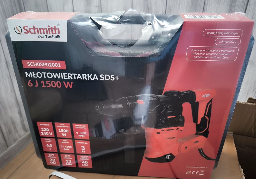 Młot udarowy SDS Plus sieciowe Schmith 6 J 1500 W 230 V