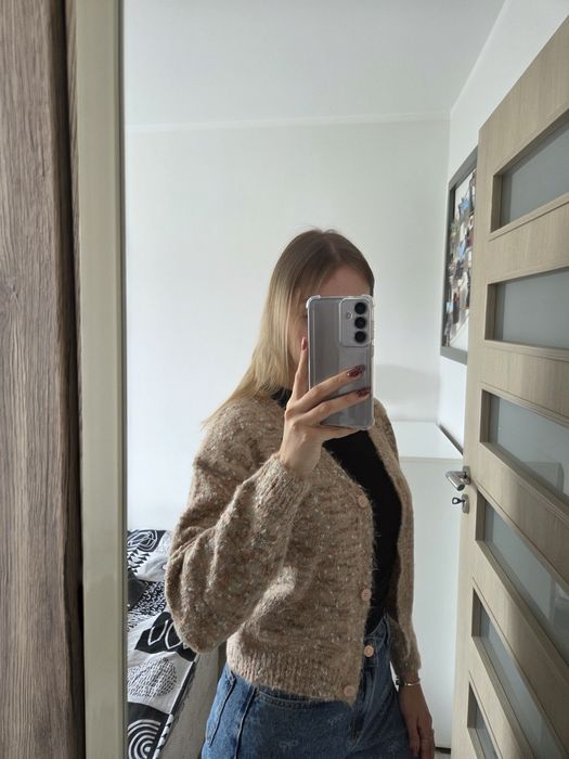 Różowy sweter kardigan reserved XS 158