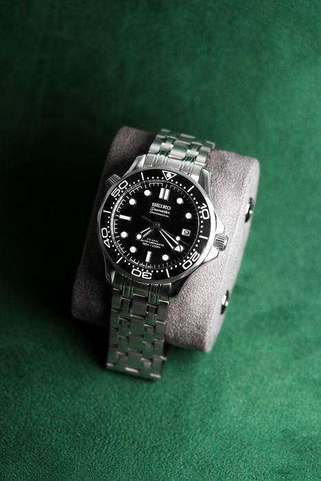 Zegarek Seiko Mod Seamaster Black Custom Mod